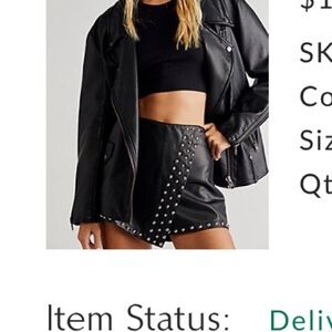 Emmy mini studded skort from free people!